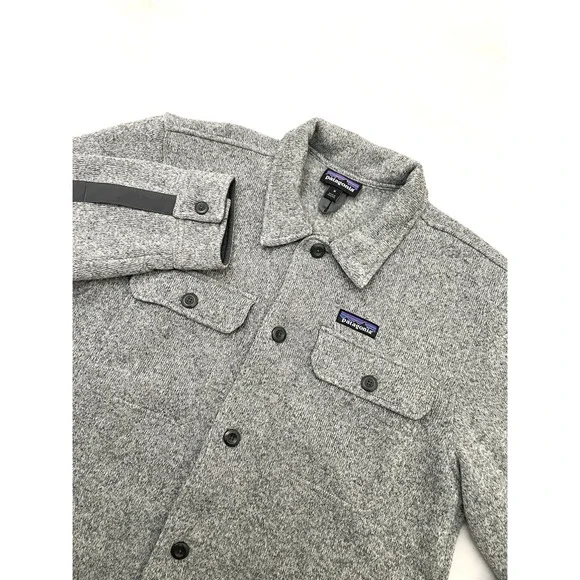 Patagonia Better Sweater Shirt Jacket Medium Gray Shacket Gorpcore Fleece Lined
